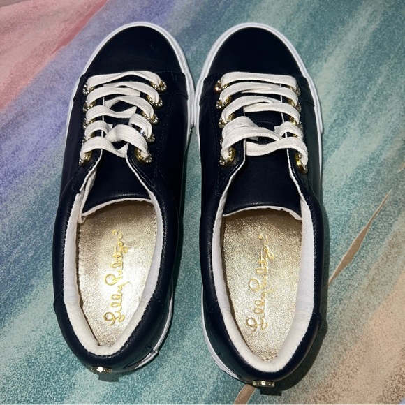 LILLY PULITZER Lux Hallie Sneaker navy women’s size 6 - Picture 7 of 9